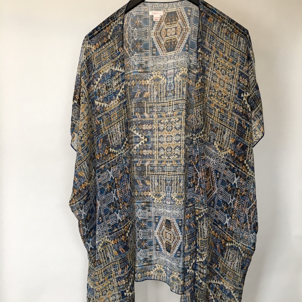 Patterned Sheer Kimono